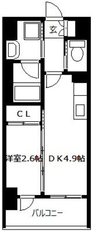 薬院大通駅 徒歩6分 5階の物件間取画像